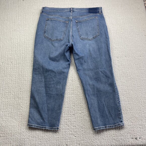 Abercrombie Fitch The Ankle Straight Ultra High Rise Blue Jeans Women’s 34/18S - Picture 7 of 11